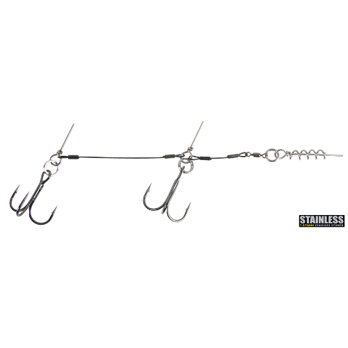 CWC Pro Stinger - Stainless Steel - 100lb Original tandem, 2/0 Catch With Care