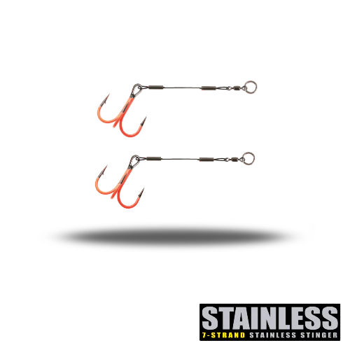 Pro UV Orange Stinger - Stainless Steel - 40lb - Nano Single - 2 (2-Pack)