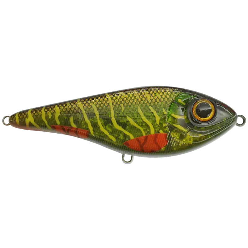 Strike Pro Buster Swim (Slow Sinking) Green Motoroil Pike (UV)