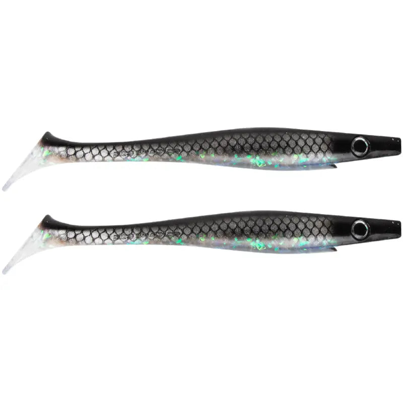 Strike Pro Pig Shad Jr. 20cm (2-Pack) Midnight Shiner 