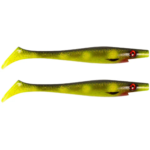 Strike Pro Pig Shad Tournament 18cm (2-pack) Hot Spotted Bullhead 
