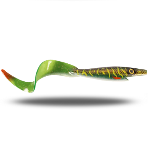 Strike Pro Giant Pig Tail 40cm Green Motoroil Pike UV