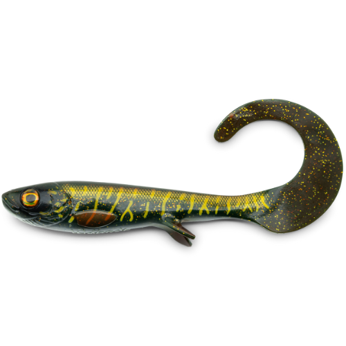 Wolfcreek Curly 29cm Green Motoroil Pike