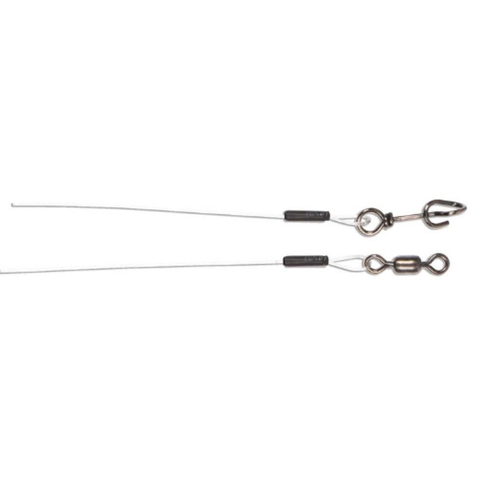 CWC fluorocarbon leader, 20 inch 15 lb with Fastach clip