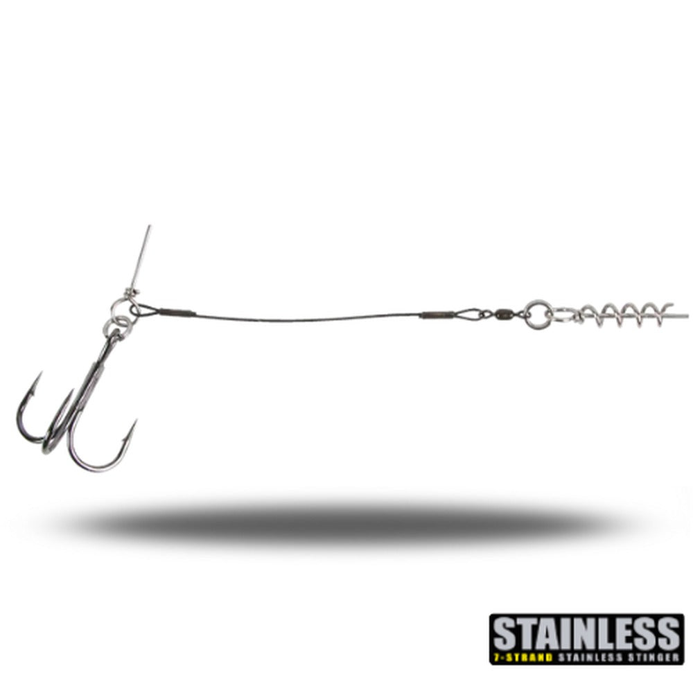 CWC Pro Stinger 60 lb stainless steel Junior Single 1/0 rig detail