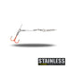CWC pro uv orange stinger stainless steel 40lb tournament single 1 rig detail