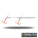 CWC pro uv orange stinger stainless steel 60lb junior tandem 1 rig