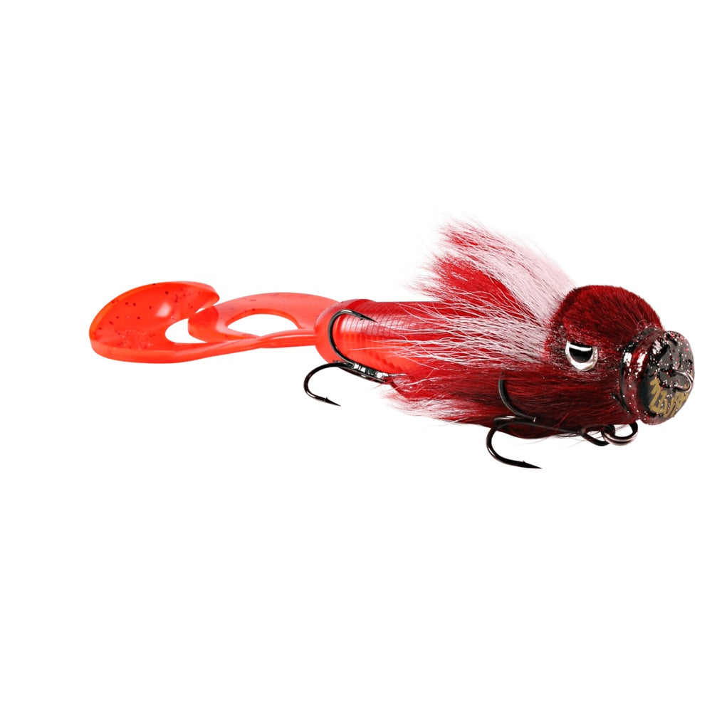 Strike Pro Miuras Mouse Mini musky lure in White Christmas colour