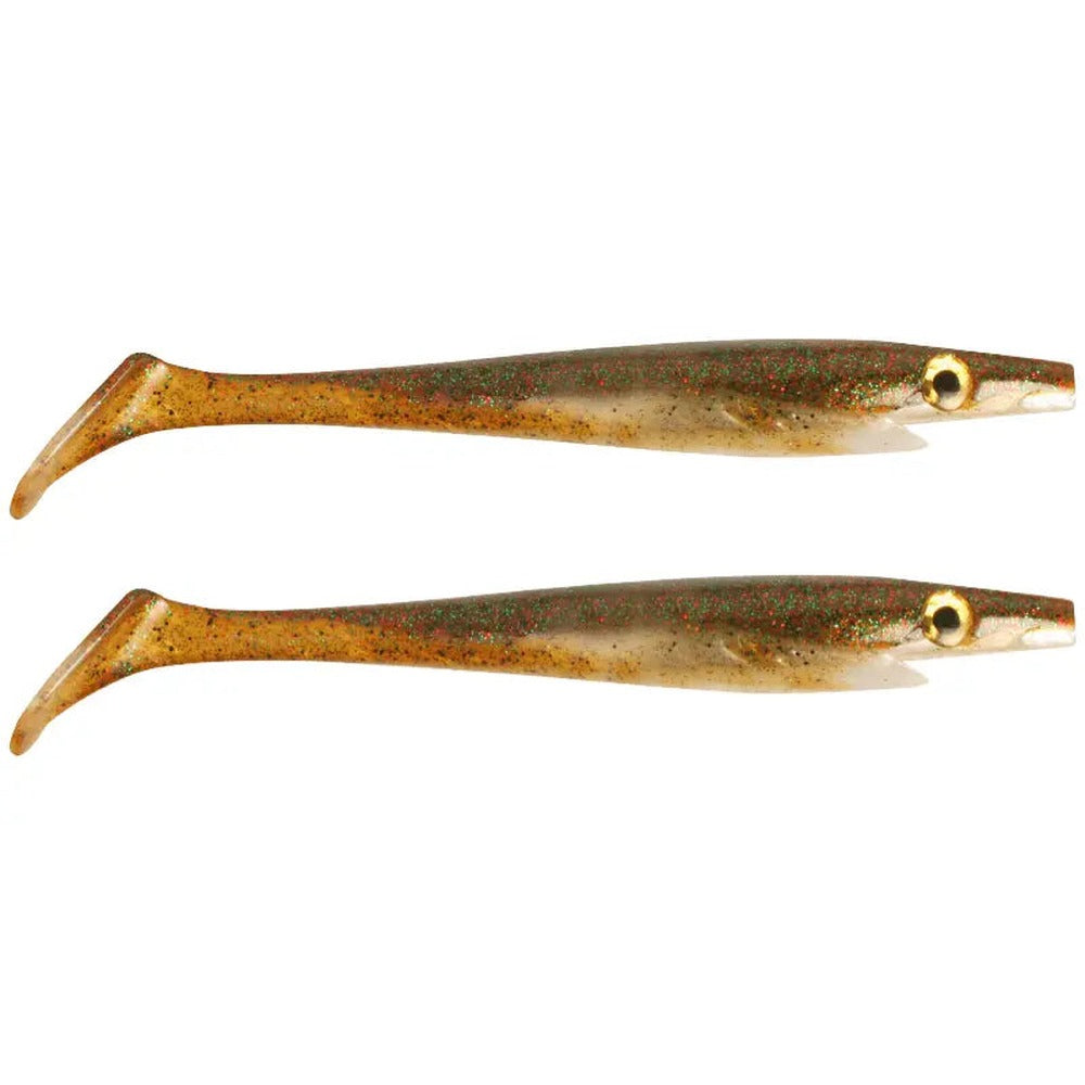 Strike Pro Pig Shad Jr. 20cm two-pack in Baby Brown