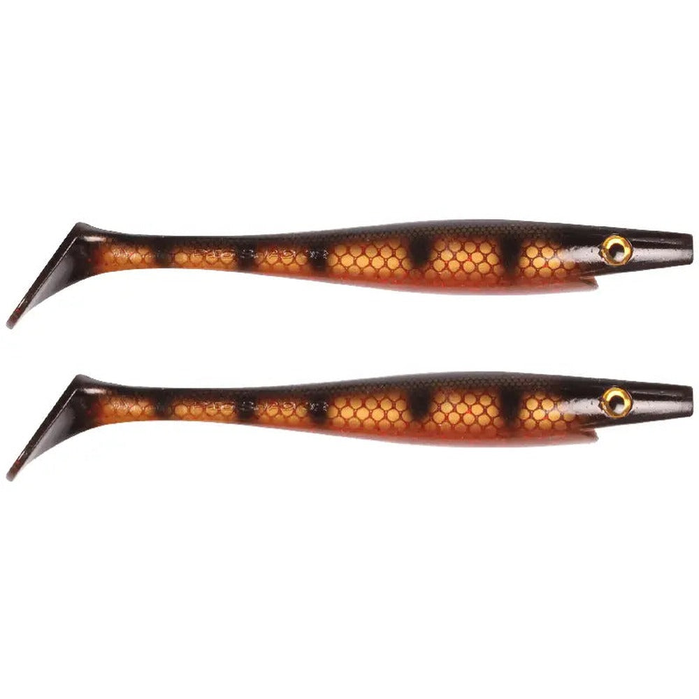 Strike Pro Pig Shad Jr. 20cm two-pack in Black Okiboji Perch