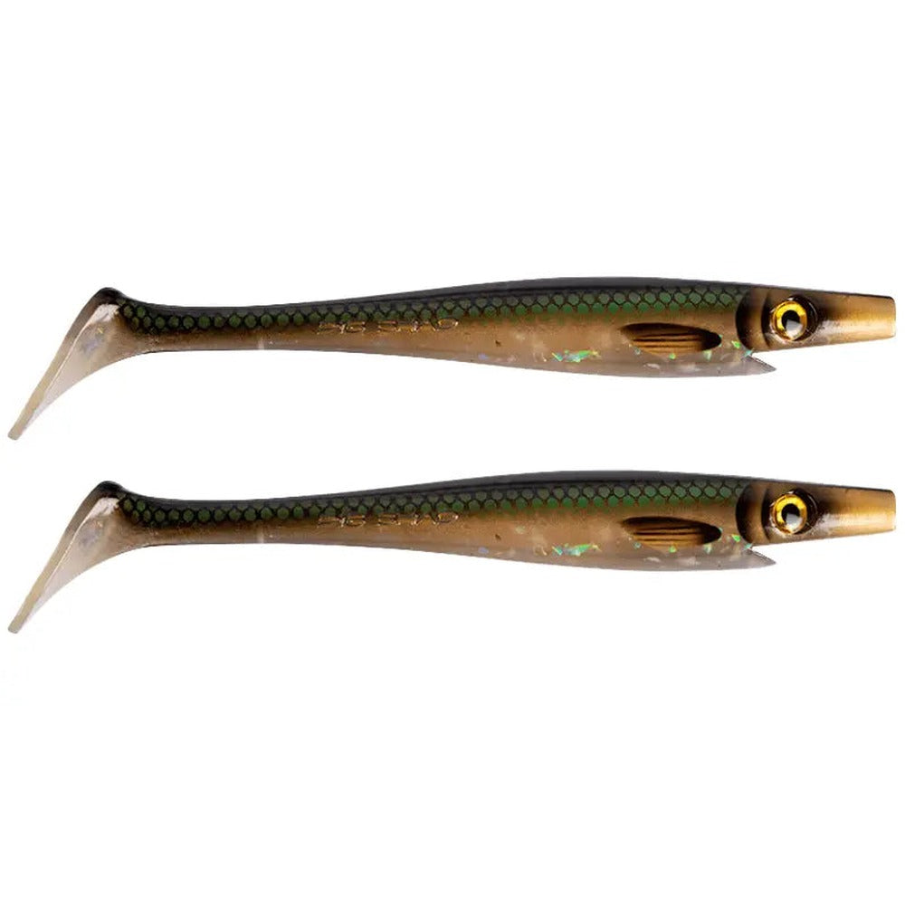 Strike Pro Pig Shad Jr. 20cm two-pack in Emerald Herring