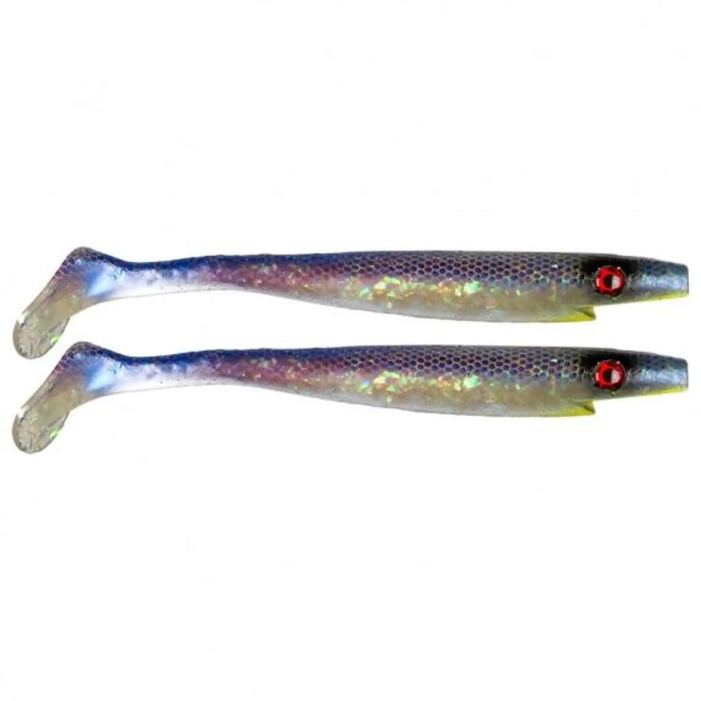 Strike Pro Pig Shad Jr. 20cm two-pack in Glitter Mascara