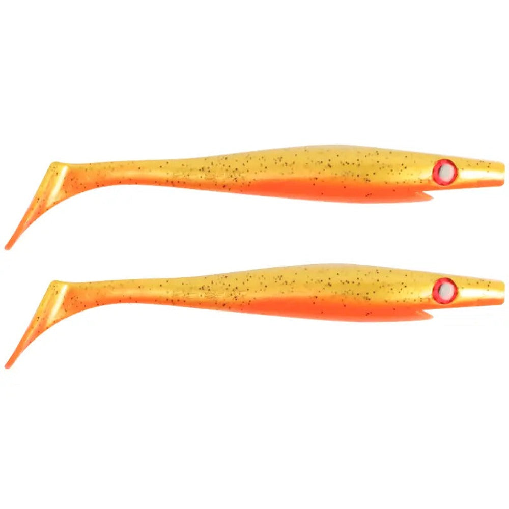 Strike Pro Pig Shad Jr. 20cm two-pack in Goldie