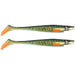 Strike Pro Pig Shad Jr. 20cm two-pack in Green Motoroil Pike UV
