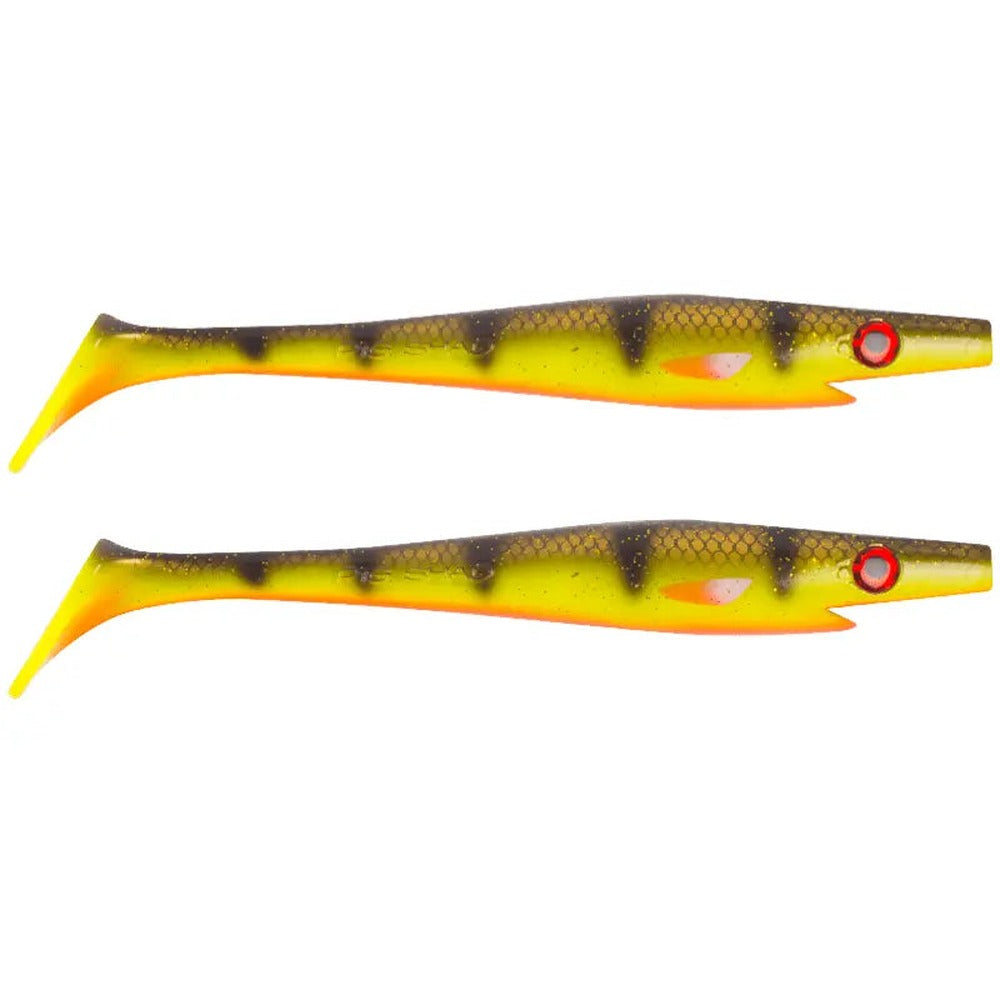 Strike Pro Pig Shad Jr. 20cm two-pack in Hot Baitfish