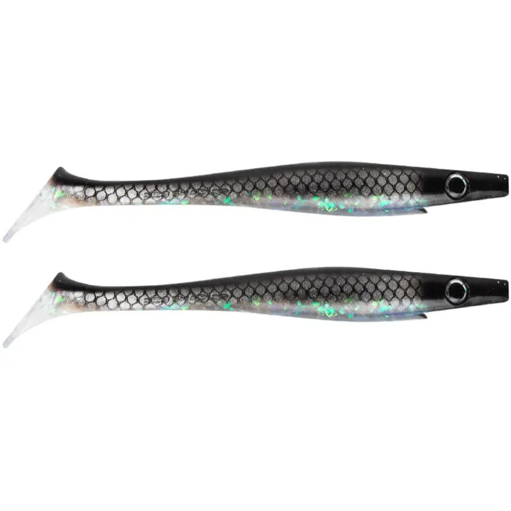 Strike Pro Pig Shad Jr. 20cm two-pack in Midnight shiner