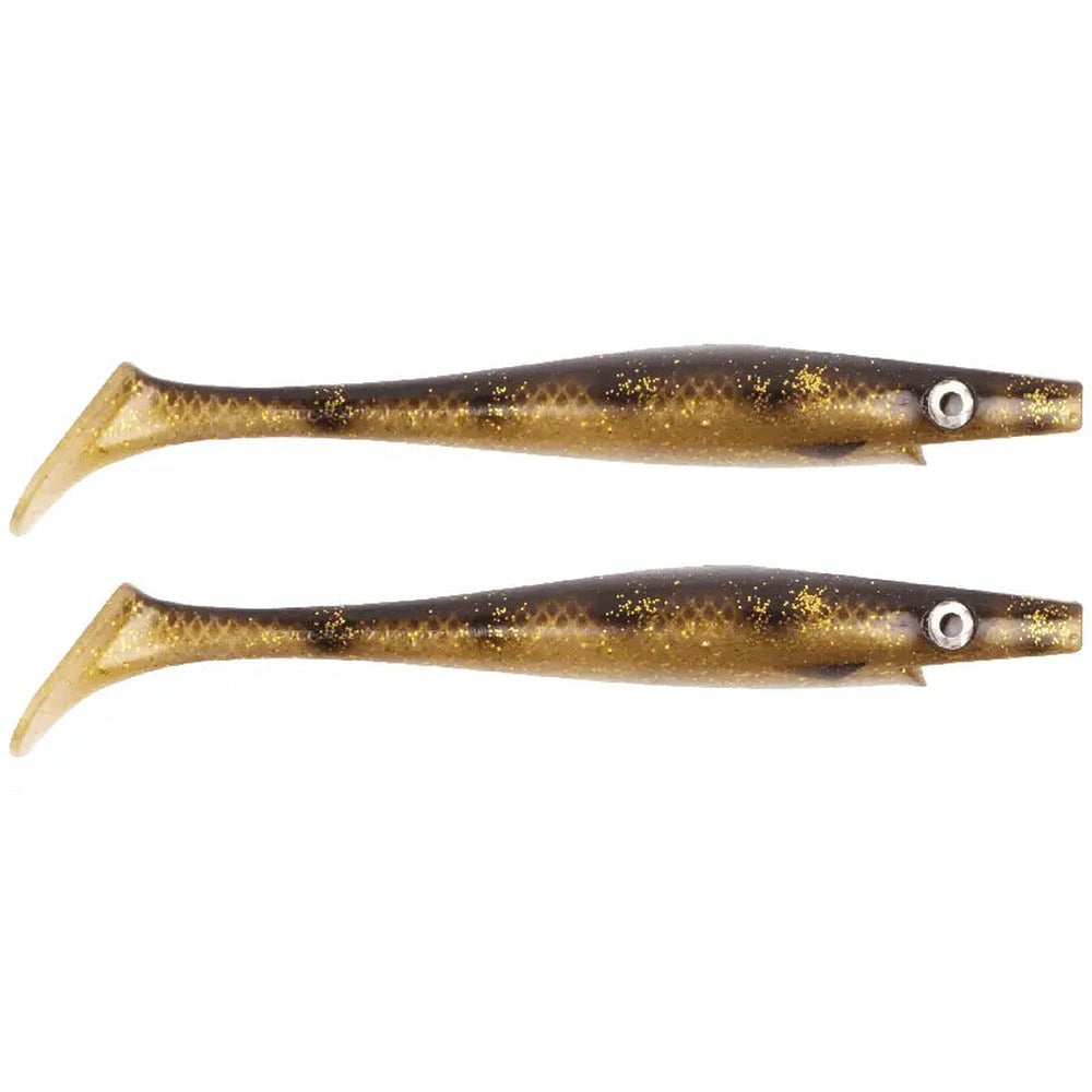 Strike Pro Pig Shad Jr. 20cm two-pack in Spotted Bullhead