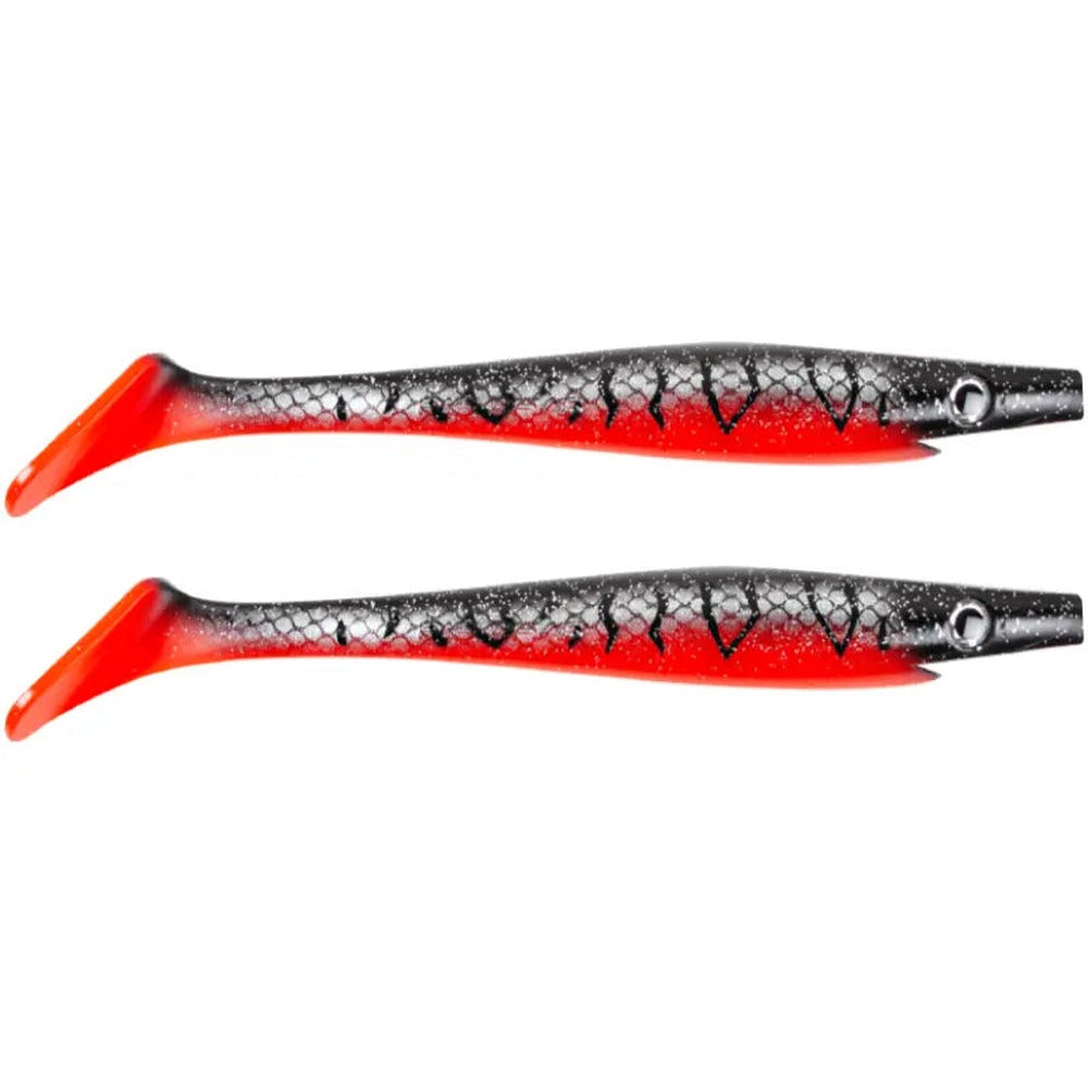 Strike Pro Pig Shad Jr. 20cm two-pack in The Red Baron