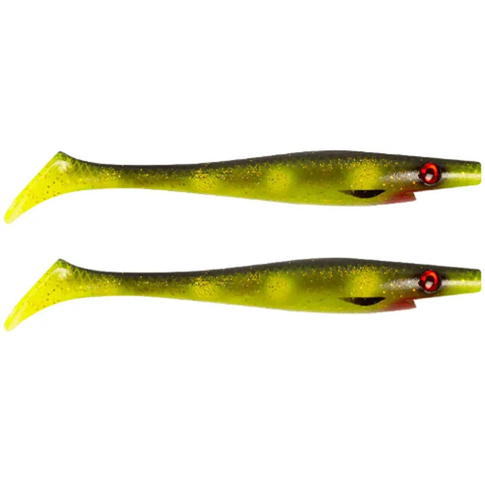 Strike Pro Pig Shad Tournament 18cm 2-Pack in Spotted Bullhead