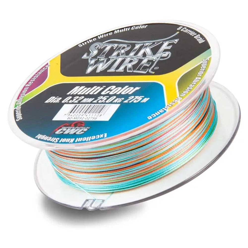 Strike Wire Multi Color X8 braided fishing line spool