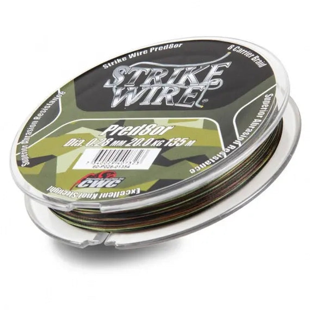 Strike Wire Pred8or X8 braided fishing line in Camo