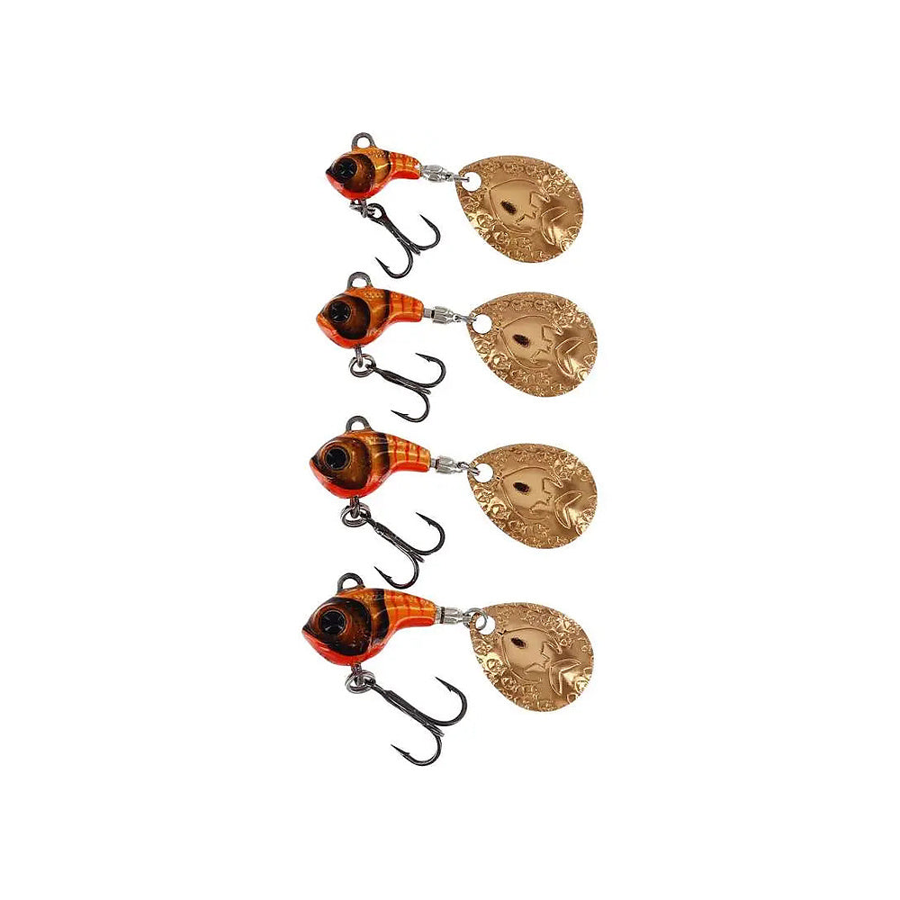 Westin Dropbite Tungsten Spin Tail Jig size comparison