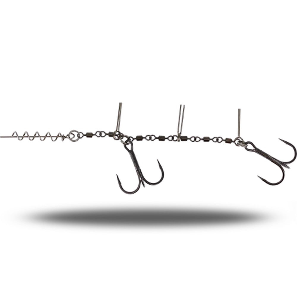 Westin Jointed Stinger HD Double 40 kg swivel-chain and hook detail