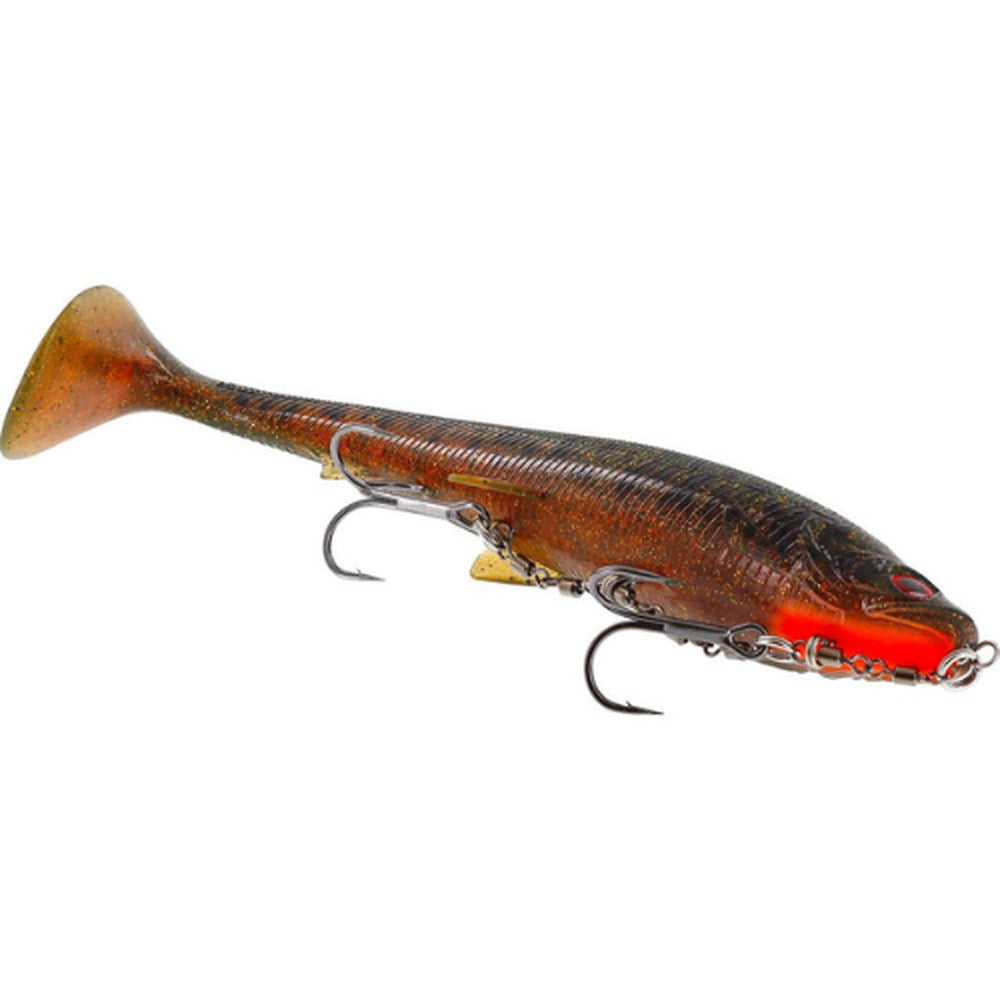 Westin Jointed Stinger HD Double 40 kg rigged on a softbait