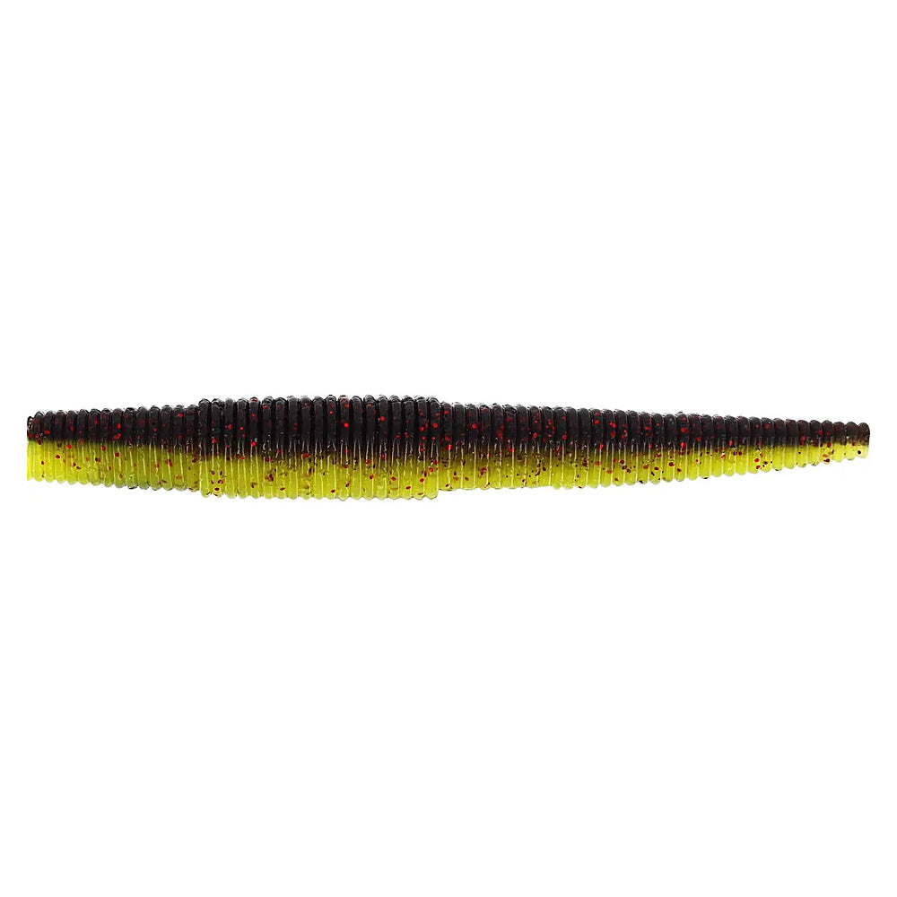 Westin Ned Worm Black/Chartreuse