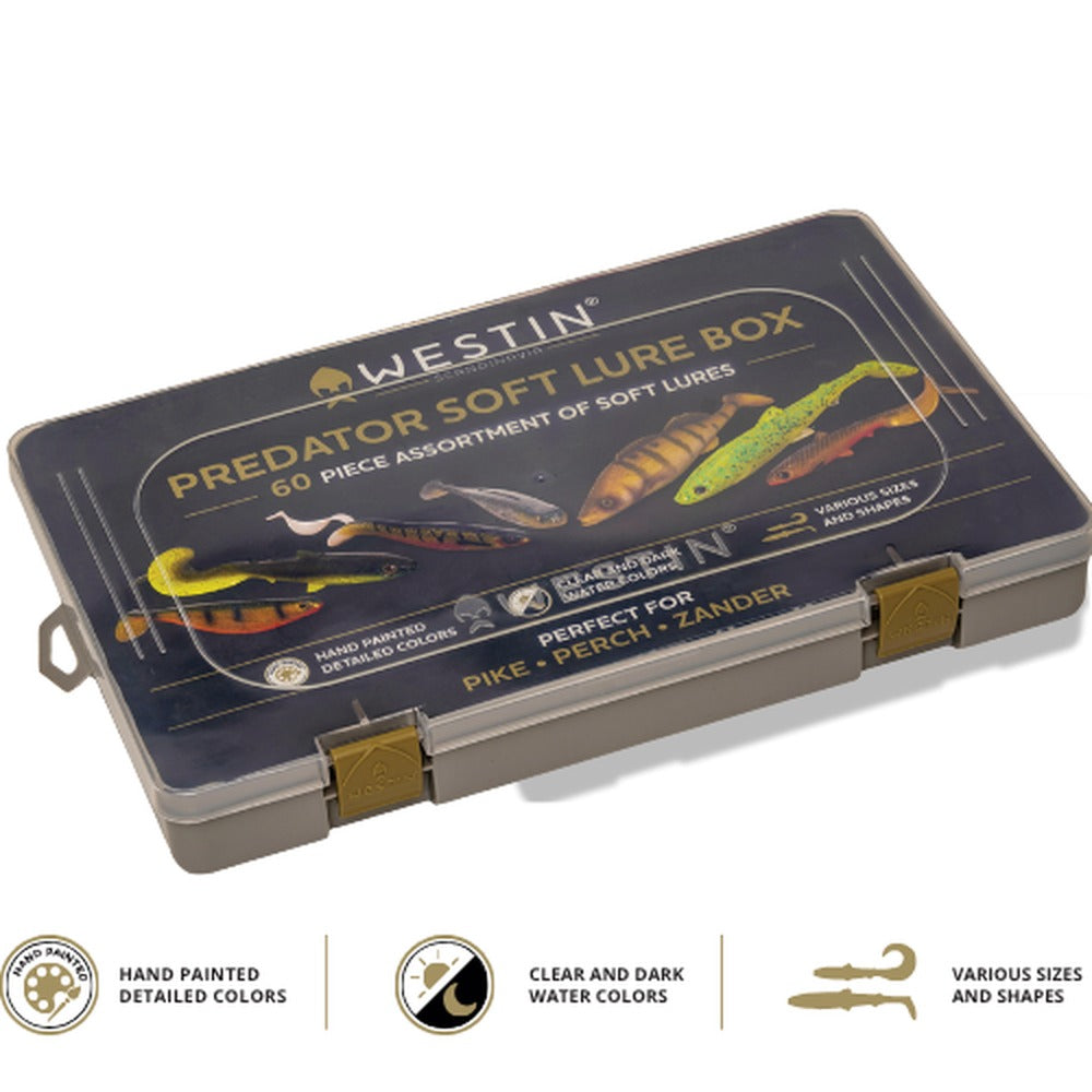 Westin Predator Soft Lure Box 60-piece assortment