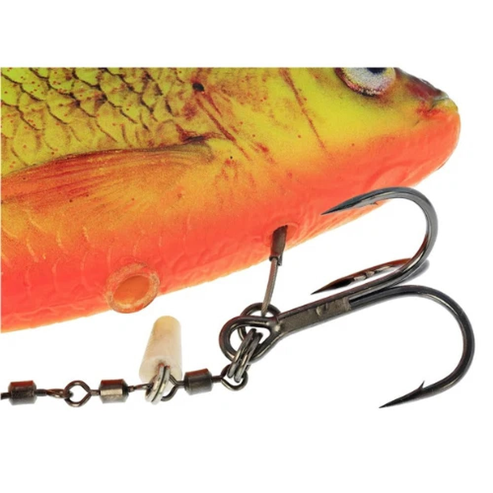Westin Ricky the Roach Inline release plug and treble hook system close-up