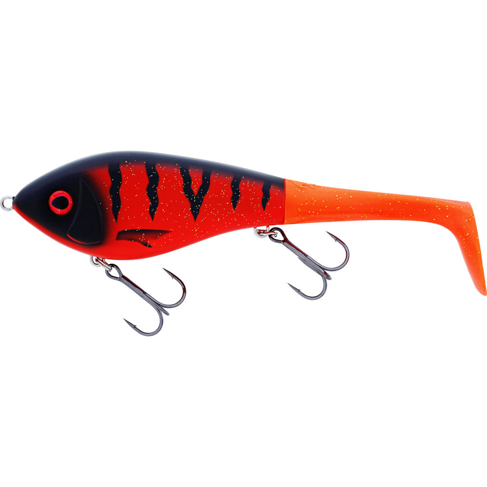 Westin Swim Tail 10cm hybrid pike lure in Fire colour