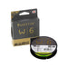 Westin W6 8x Braid Lime Punch 135 m 150 yd spool and packaging