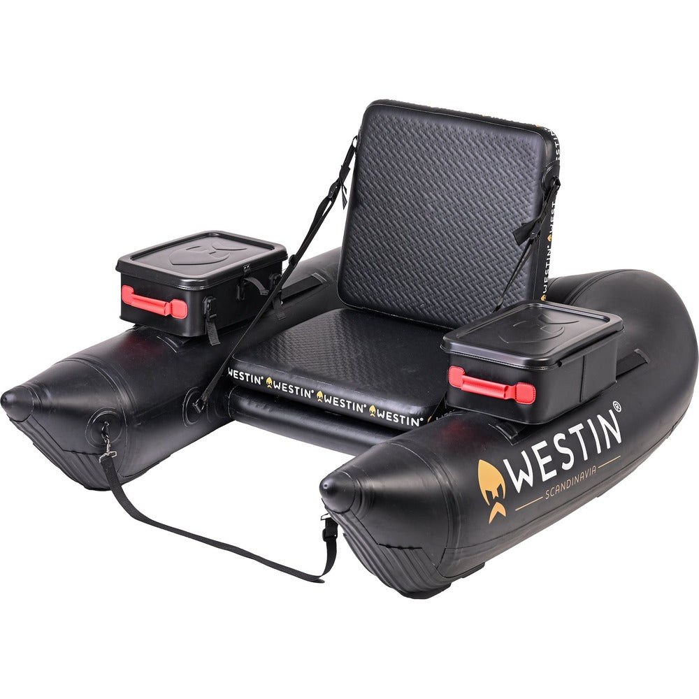 Westin W6 Belly Boat with inflatable seat and two EVA storage bags