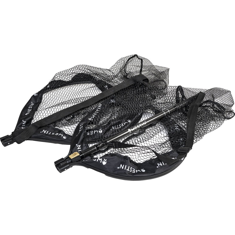 Westin W6 C&R Telescopic Landing Net folded for compact transport