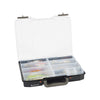 Westin W6 Lure Vault 5.7 cm tackle box open with 10 removable inserts and lures