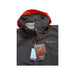 Westin W6 Rain Jacket high-visibility red hood and high collar detail