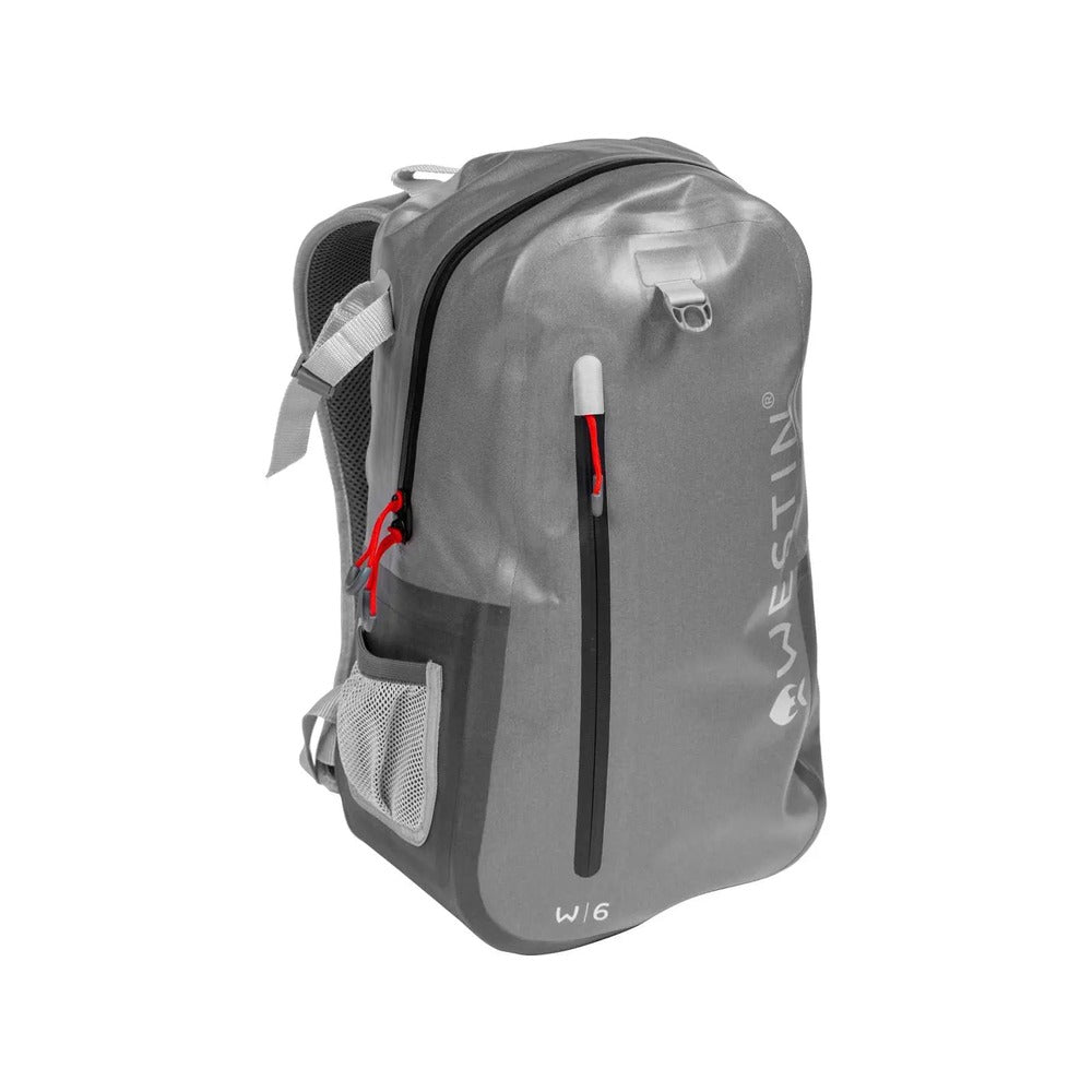 Westin W6 Wading Backpack in Silver and Grey side view