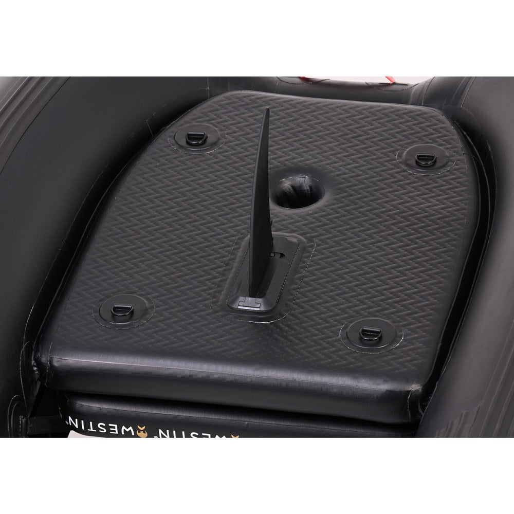 Westin W8 Belly Boat motor mount installed