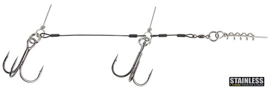 CWC Pro Stinger 60 LB Stainless Steel Junior Tandem 1 Catch With Care