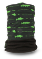 BFT Polar Gaiter with Fleece with pictures of green fish silhouettes 