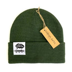 Green wool Damn you Wolfcreek Lures logo beanie