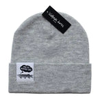 Grey wool Damn you Wolfcreek Lures logo beanie