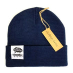 Navy wool Damn you Wolfcreek Lures logo beanie