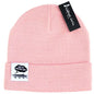 Pink wool Damn you Wolfcreek Lures logo beanie