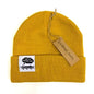 Yellow wool Damn you Wolfcreek Lures logo beanie